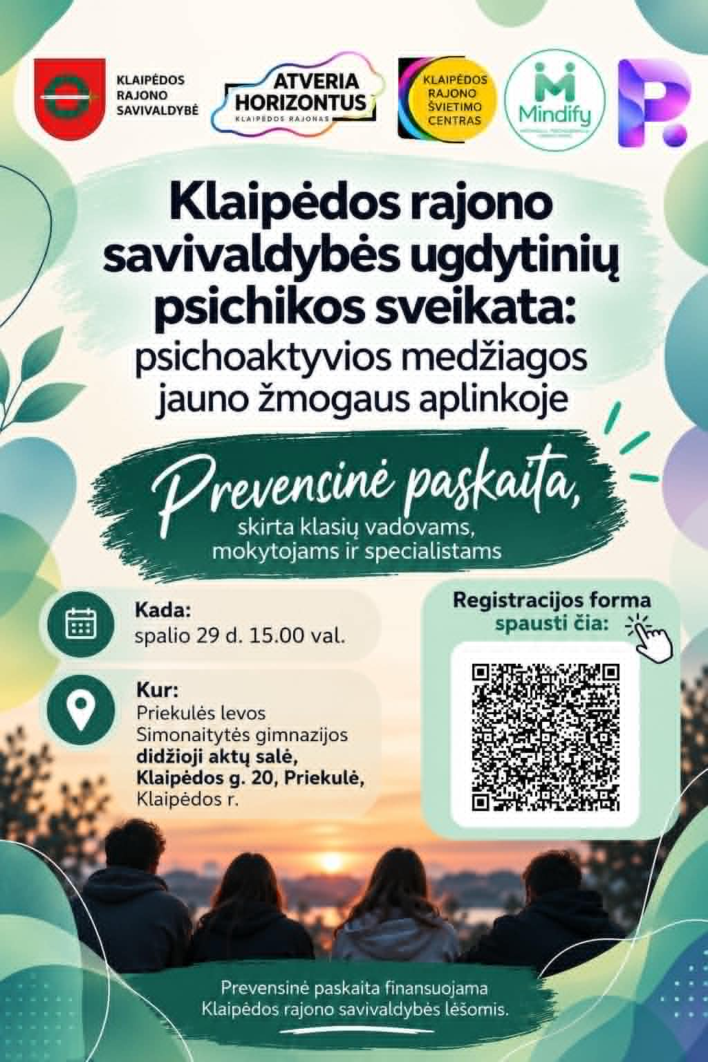 Klaipėdos rajono savivaldybės ugdytinių psichikos sveikata: prevencinė paskaita