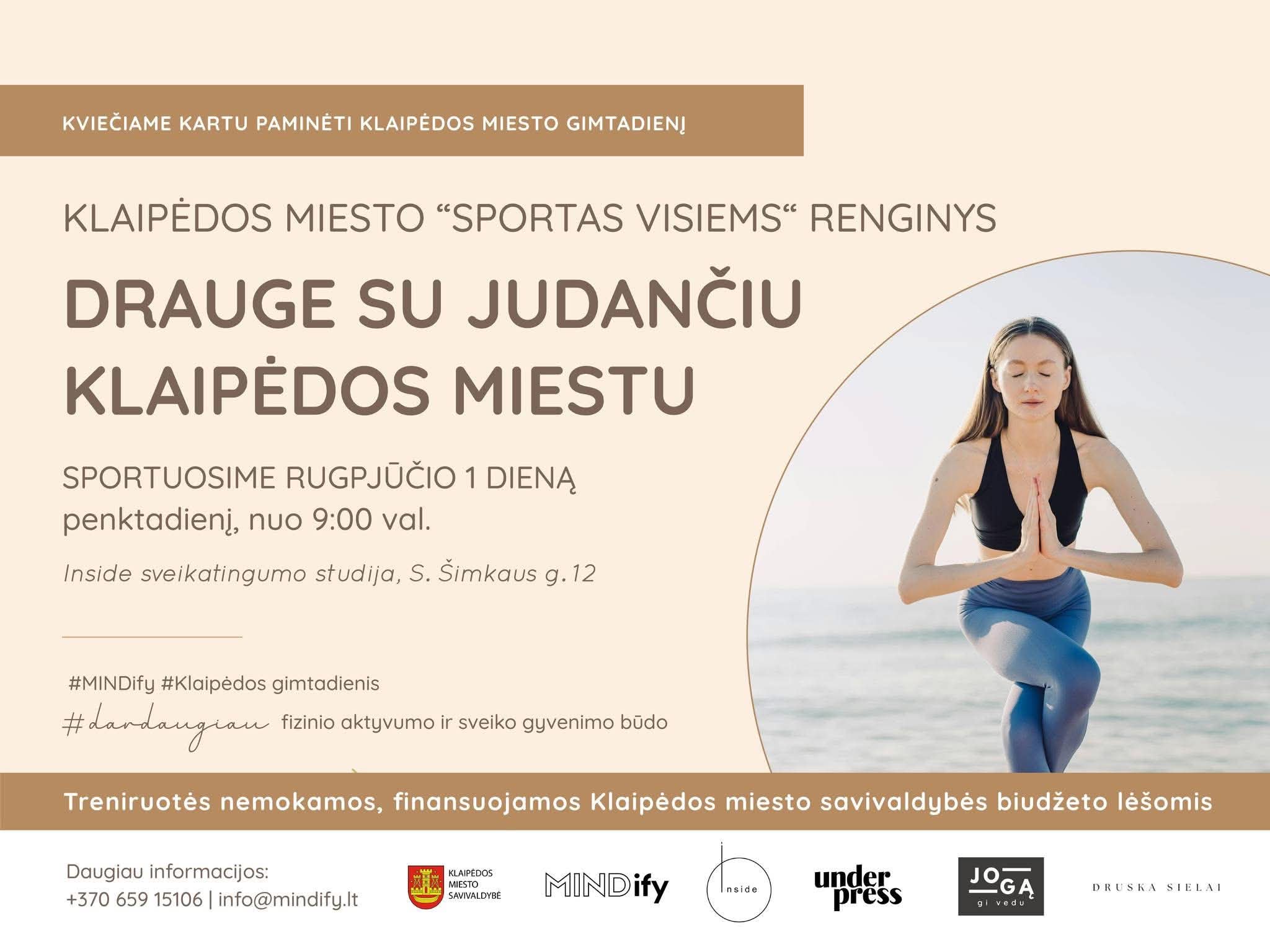 Kviečiame į Klaipėdos miesto gimtadieniui skirtą renginį „SPORTAS VISIEMS“!